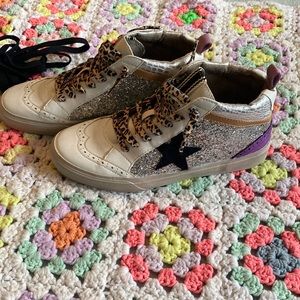 Shu Shop size 7 solves sparkle and leopard lace